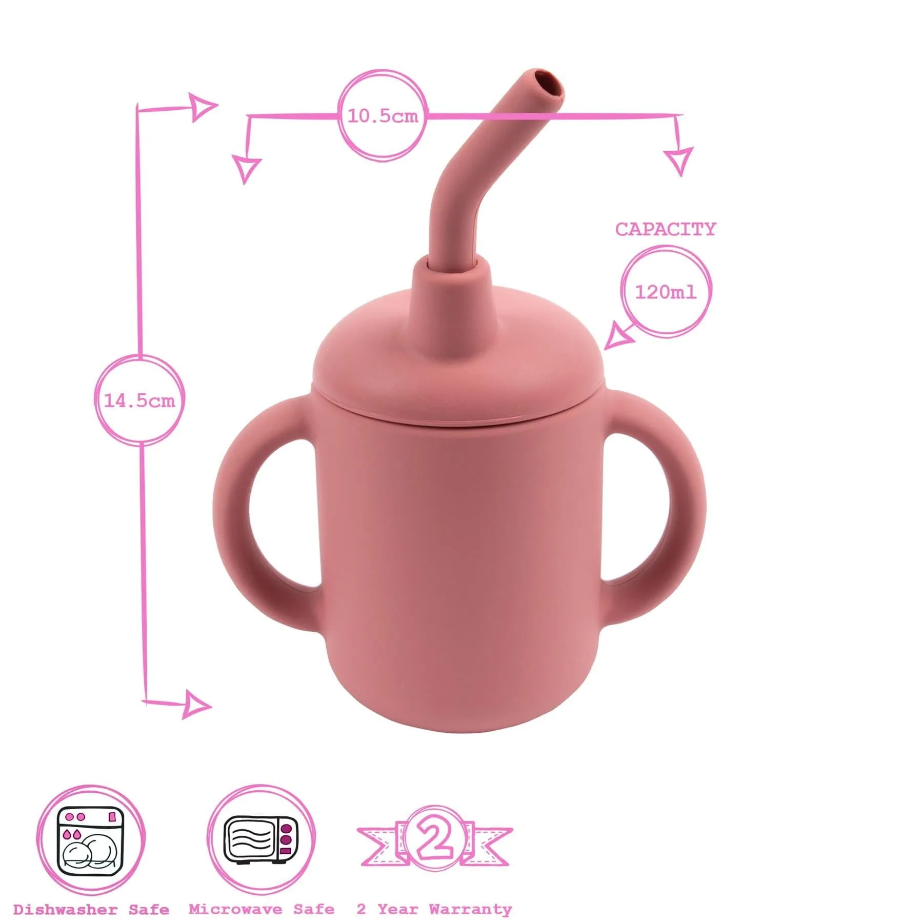 120ml Silicone Baby Sippy Cup - By Tiny Dining