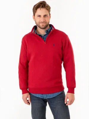 1/4 ZIP YARN DYE STRIPE MOCK NECK PULLOVER