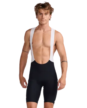 2XU Aero Mens Cycling Bibshorts (Black/White Reflective)