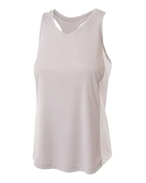 A4 NW2009 Pacer Singlet with Racerback - Silver White