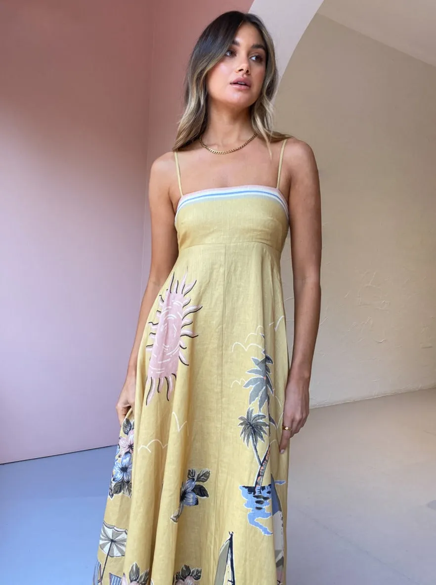 Alemais Sunset Shades Sundress in Sand