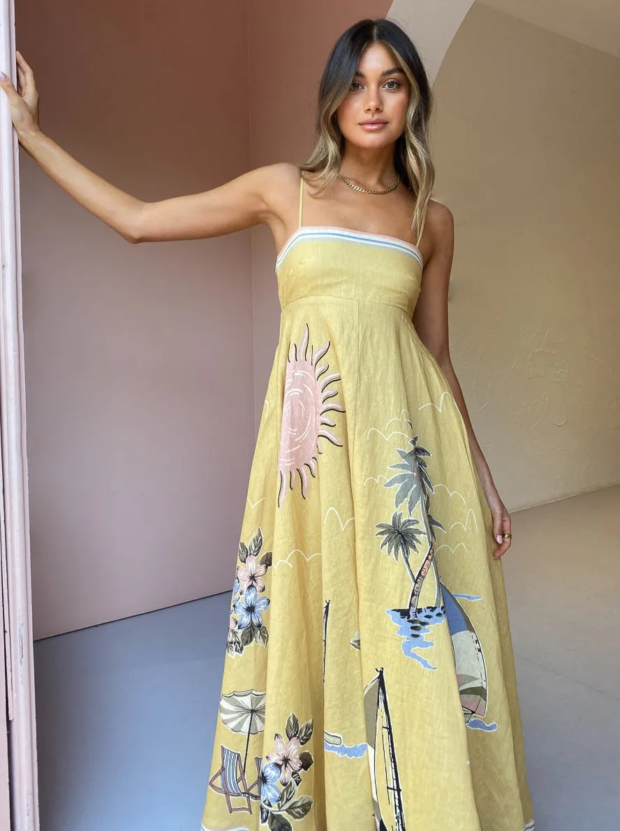 Alemais Sunset Shades Sundress in Sand