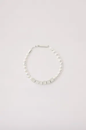 AMBUSH Pearl Letterblock Bracelet - Silver