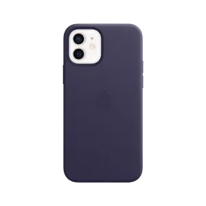 Apple Leather Cover with Magsafe for iphone 12 Pro 6.1" Deep Violet A2494 - MJYR3ZM/A