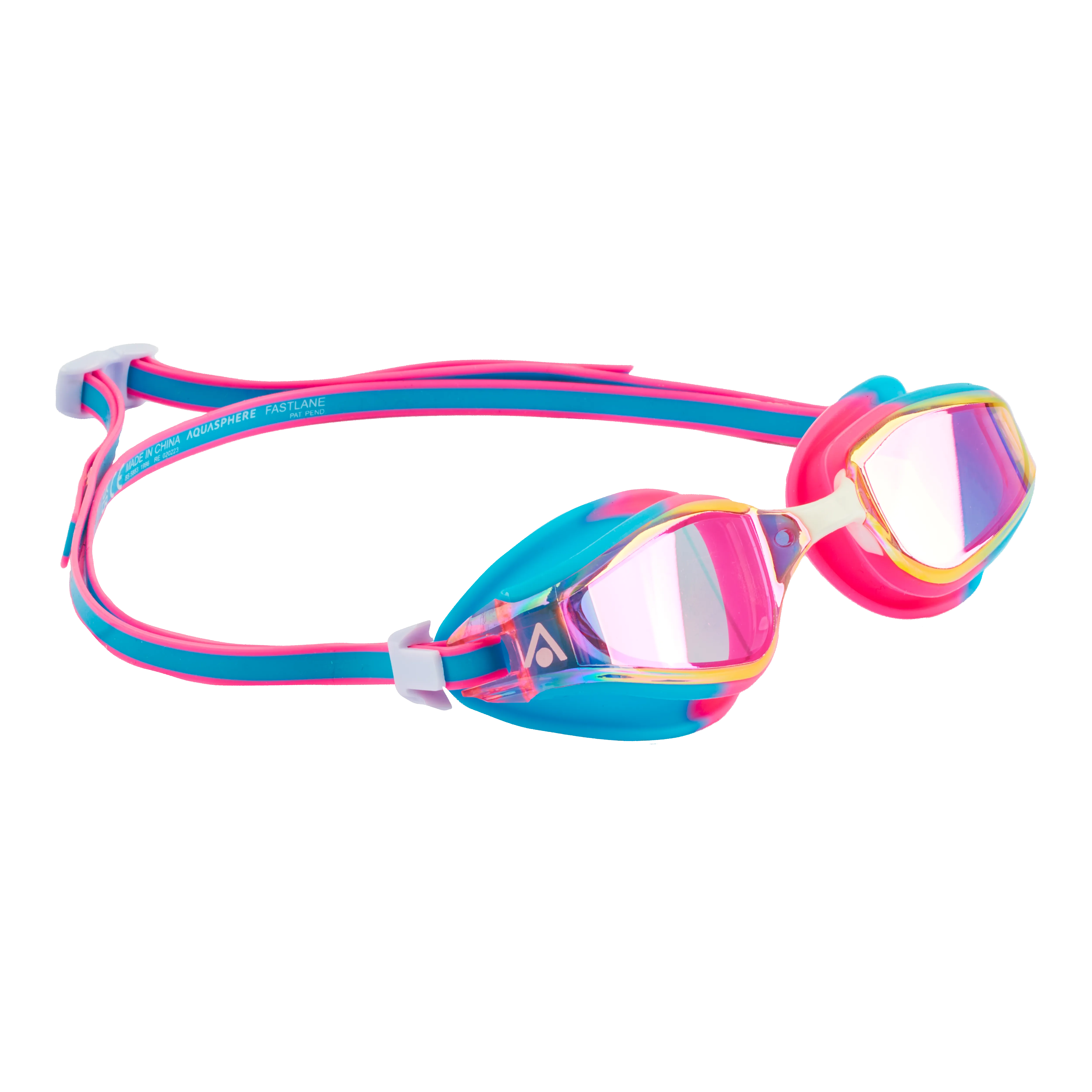 Aqua Sphere Fastlane.A1 - Multi Color/Blue - Pink Titanium Mirror