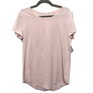 Athletic Top Short Sleeve By Lululemon In Pink, Size: M