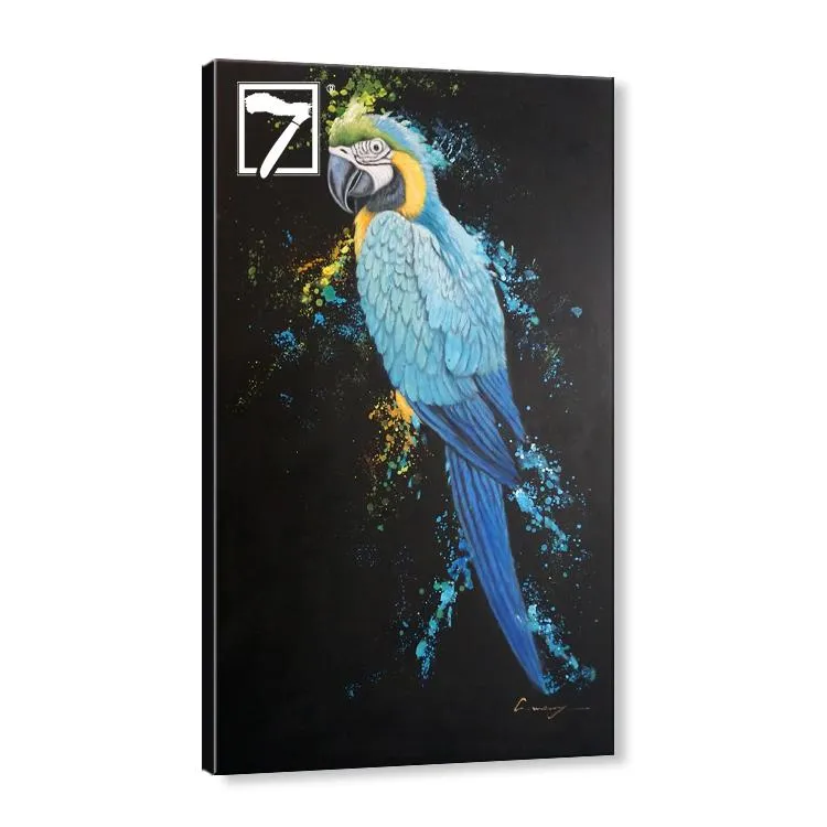 Canvas Print Blue & Gold Macaw 24x36Inch (60x90cm)