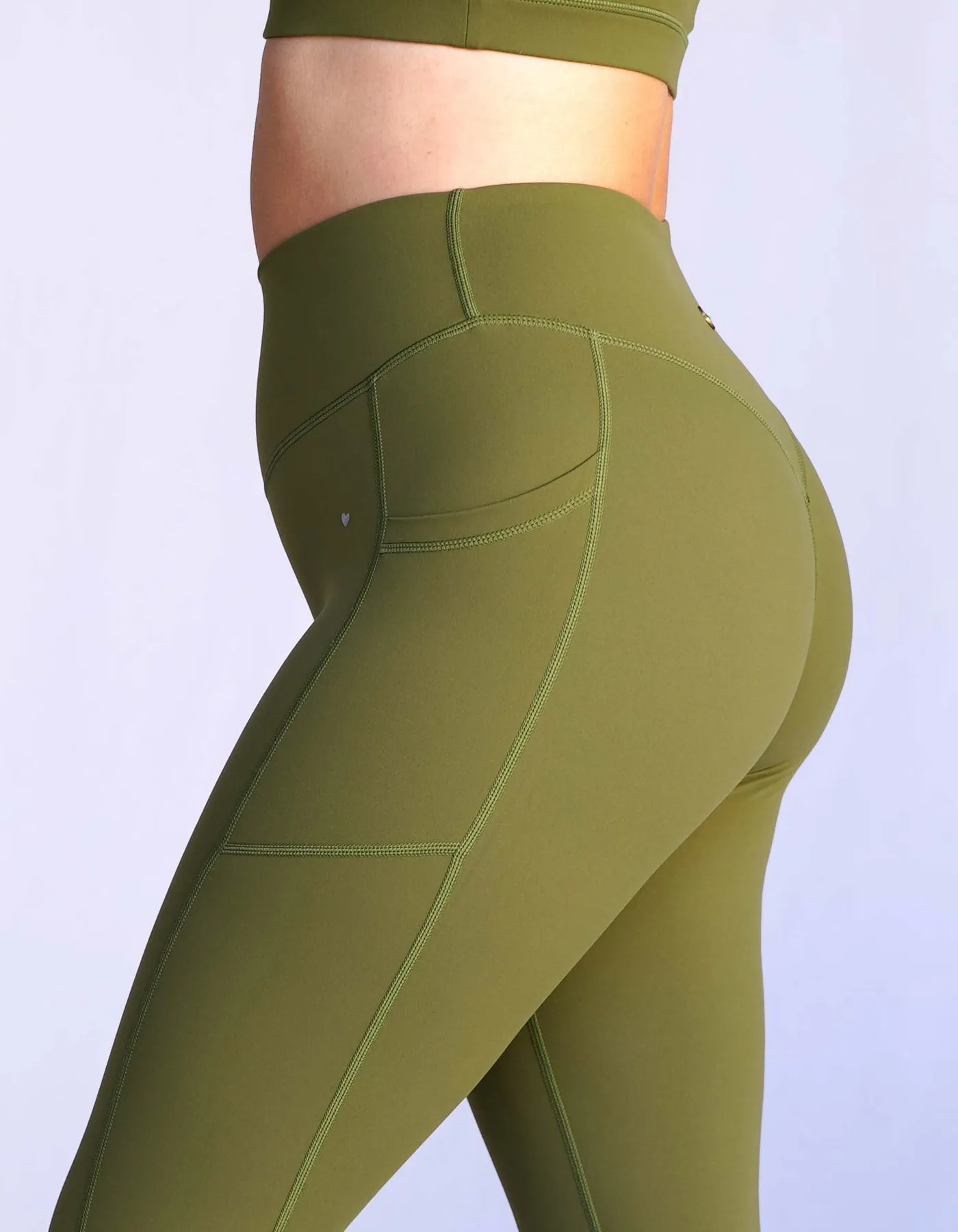 Effortless Pocket Leggings - Olive Green