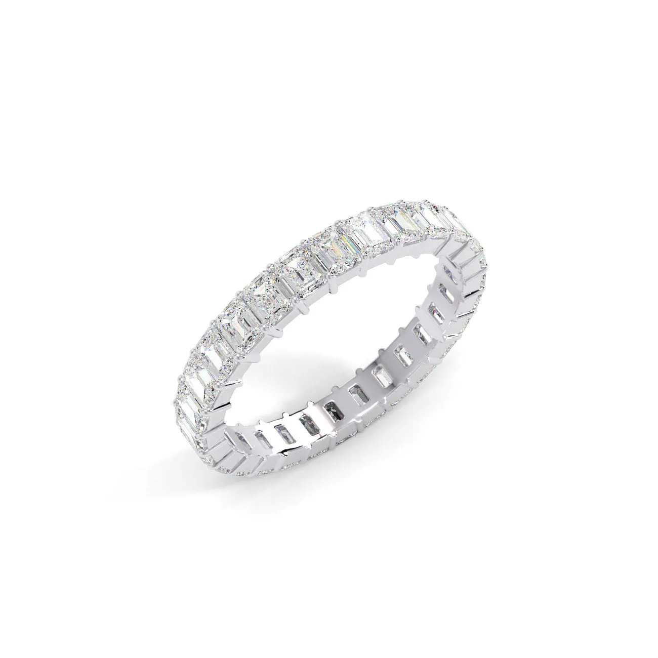 Equinox Emerald Cut Diamond Eternity Band