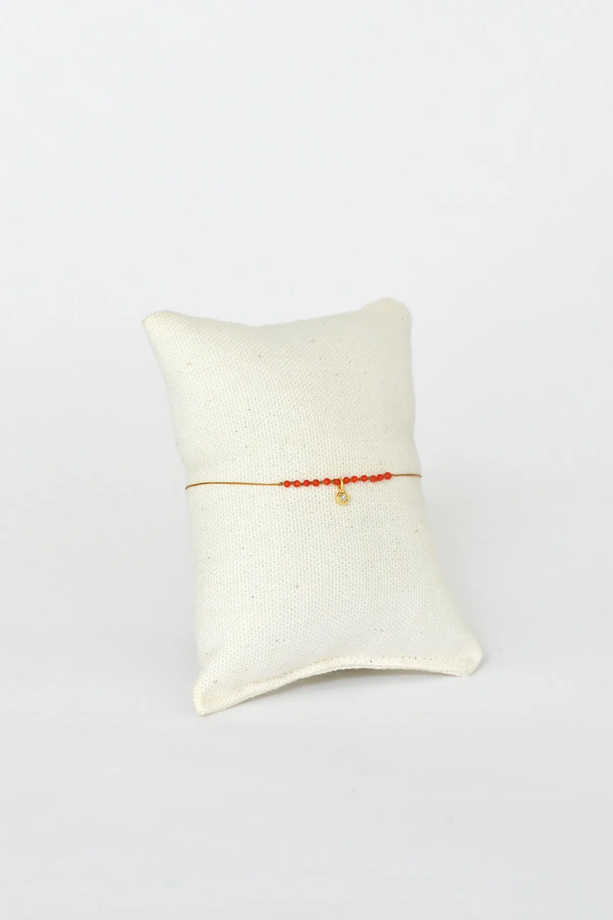 Flore Bracelet with Diamond - Coral