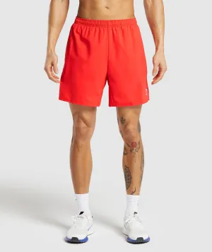 Gymshark Arrival 7" Shorts - Pow Red