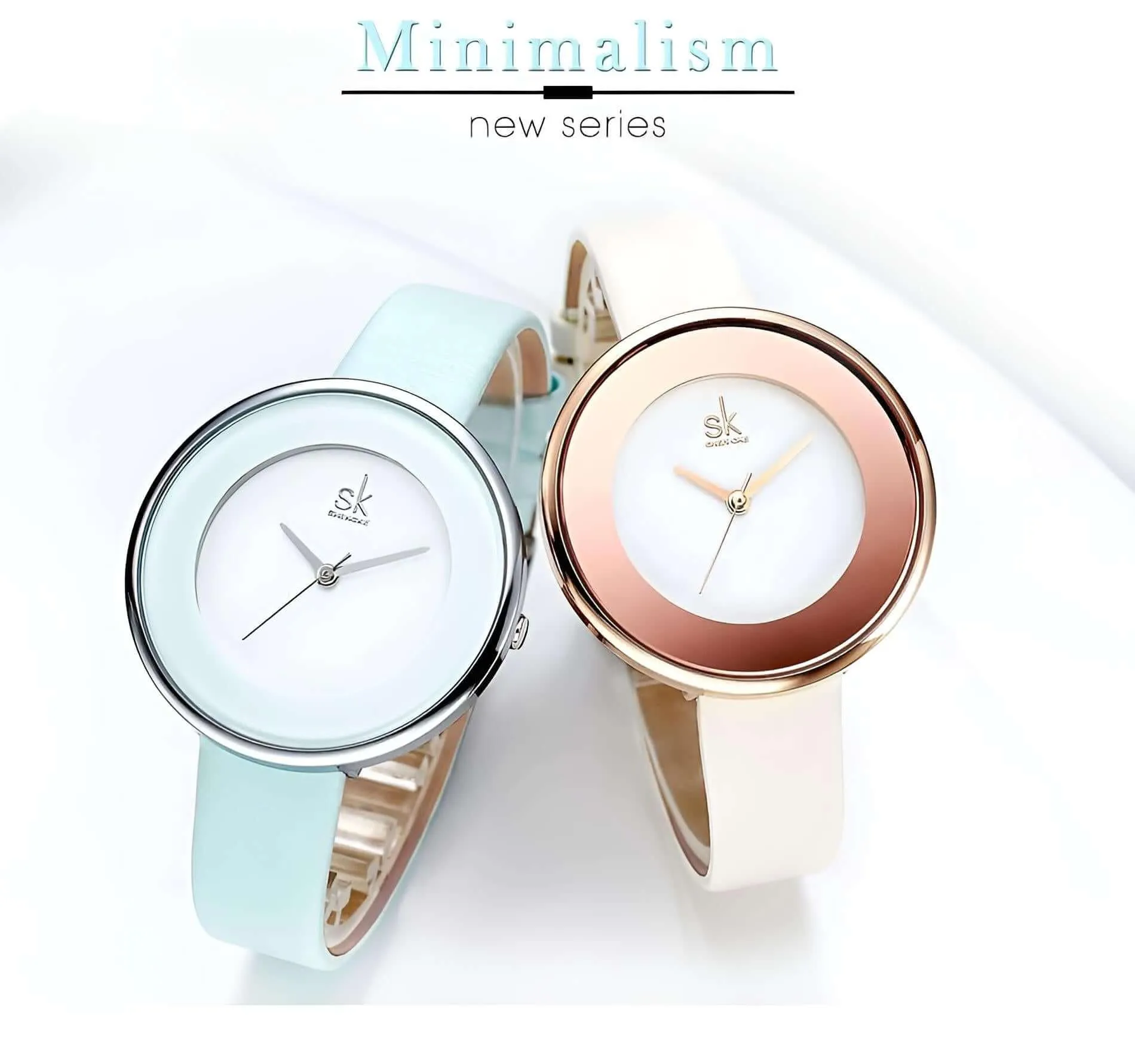 Leather Strap Buckle Women's Watch 38 MM