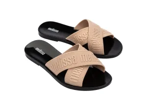 Melissa M Lover AD Multi Strap Black Slides For Women