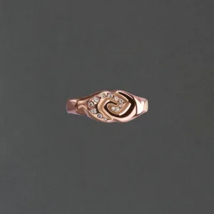 ROSE & DIAMOND SIGNET RING