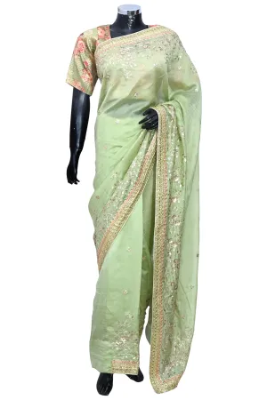 Soft organza embroidered Saree #fdn90671-501