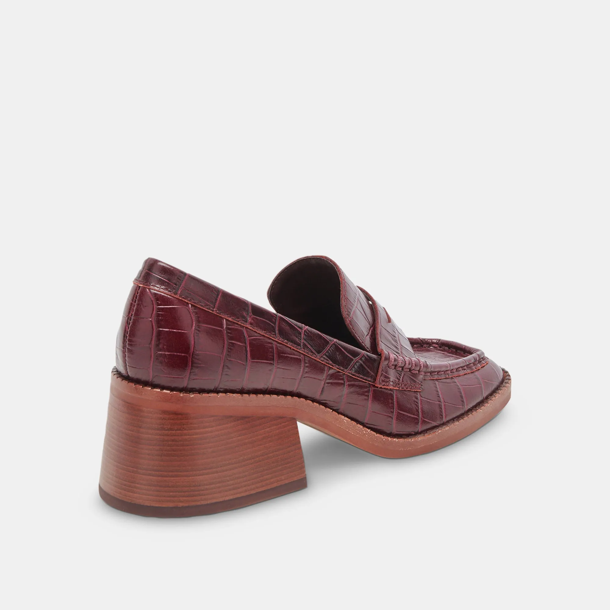 TALIE LOAFERS CABERNET EMBOSSED LEATHER