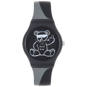 Unisex Black Soft Touch Strap Watch